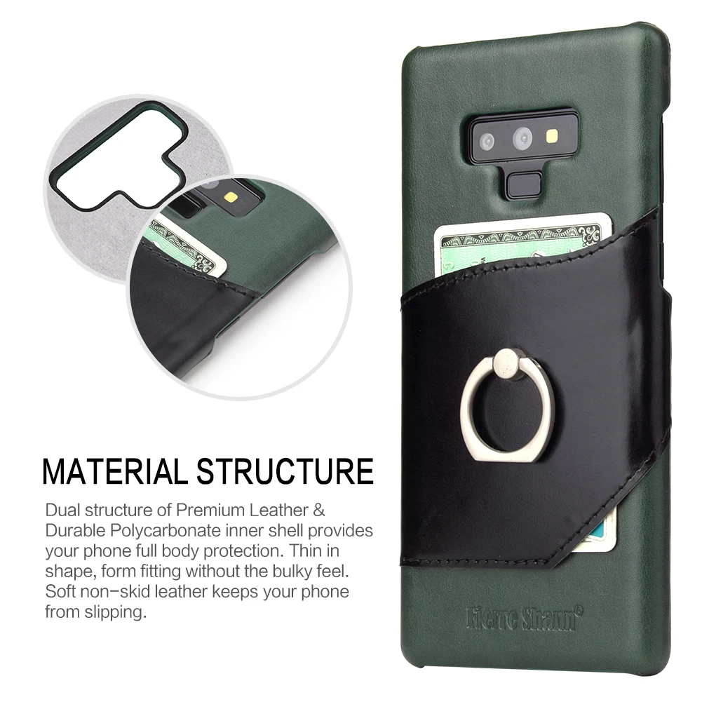 

Kickstand S8 Plus Case For Galaxy Note 9 Case 100% Genuine Leather Note 8 Cover Card Slot Coque For Samsung Galaxy Note 9 Funda