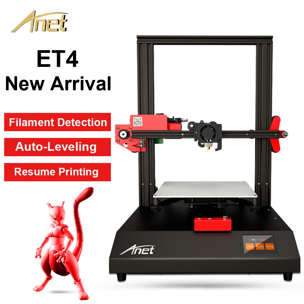 3D принтер Anet ET4 высокоточный рекуперация питания сбой печати DIY набор Prusa I3 с нитью