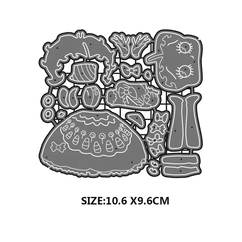 

metal cutting dies cute cartoon girl dies christmas stamps diy scrapbook embossing paper card craft stencils cut-dies new 2020