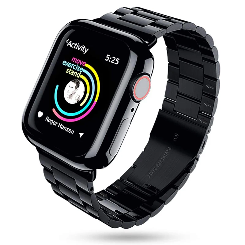 Металлический ремешок и чехол для apple watch 6 42 мм 38 Версия 44 40 наручных часов iwatch