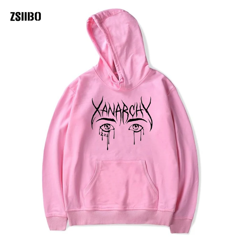 Lil xan xanarchia толстовки для мужчин и свитшоты Осень Хип Хоп Мужчин s пуловер худи Харадзюку модная уличная женская одежда DIYWGWY06