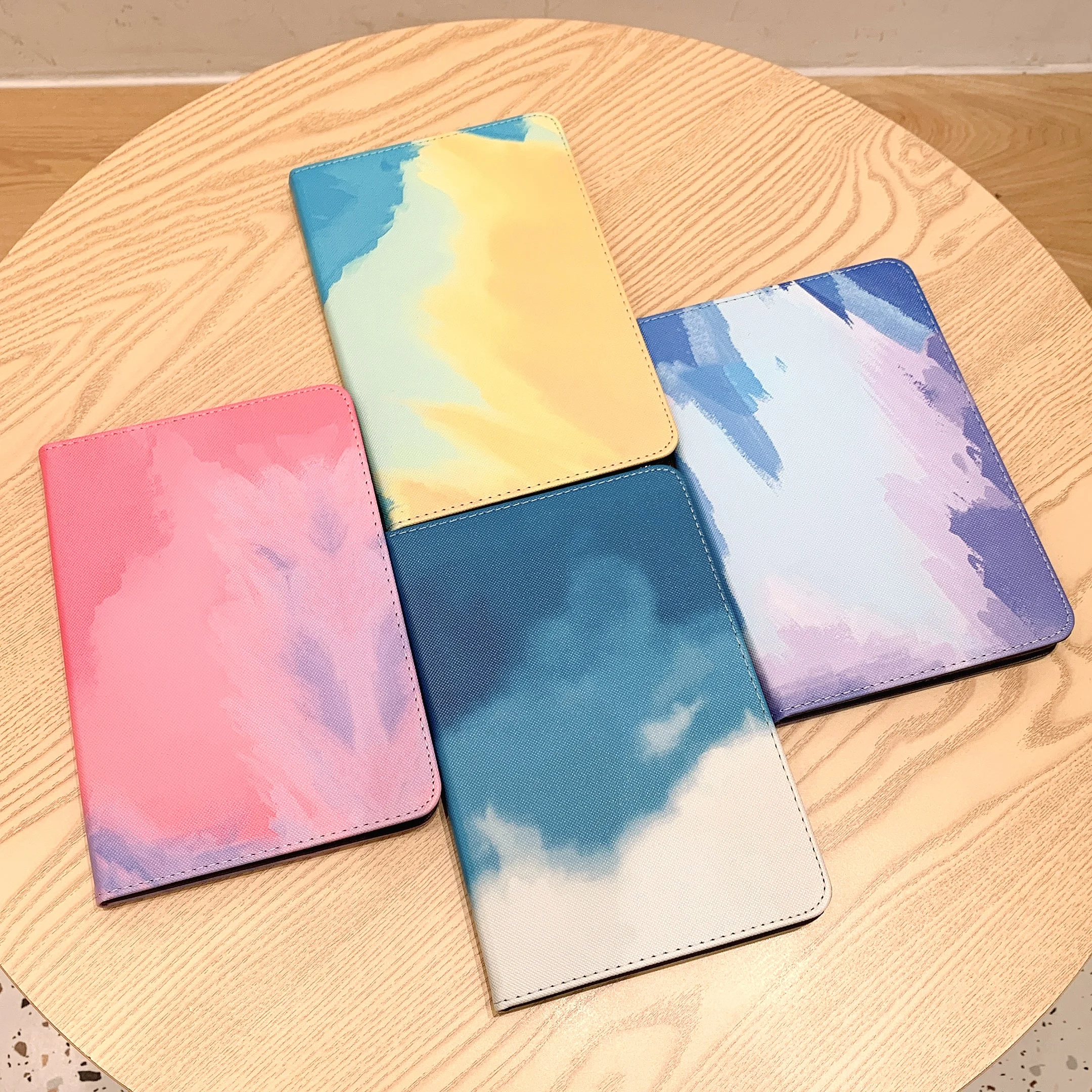 

New Watercolor Graffiti Art Tablet Protective Case For iPad Air 1 2 3 Mini 4 5 2017 2018 2020 12.9 Cover With Pencil Holder