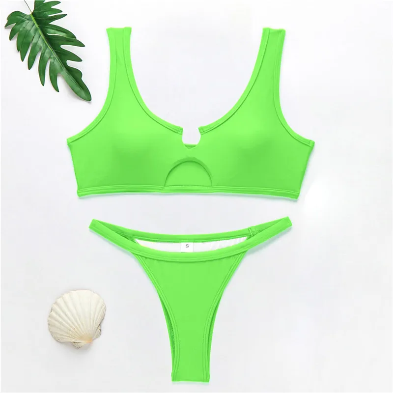 

Womens Swimsuit Brazilian Bathing Suit Bikini Padded Bra Bikinis Set Swimwear Solid Push Up Padded Sexy Backless Beach Biquini