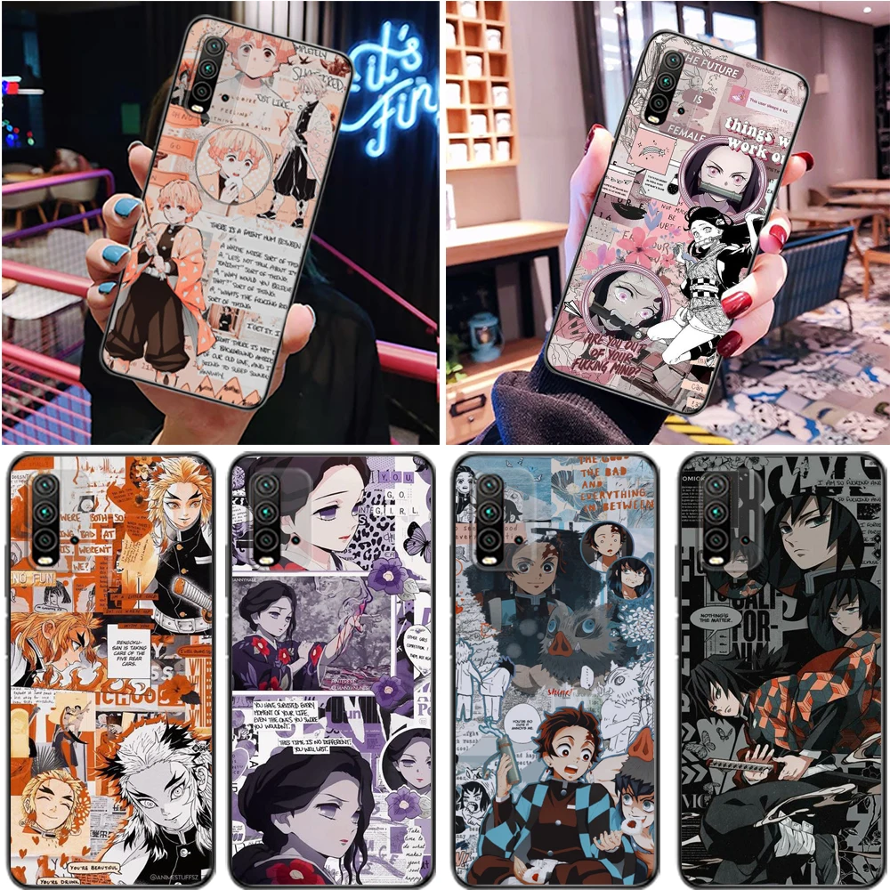 

Kamado Nezuko Kimetsu No Yaiba Phone Case For Xiaomi Redmi 9 9i 9AT 9T 9A 9C Back Cover Soft TPU Funda Coque Carcasa