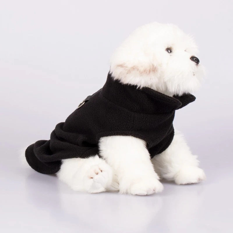 

Small Dogs Clothes Winter Warm Fleece Vest Pet Solid Color Sweater Dog Harness Leash D-Ring Coat Pet Supplies Puppy Cat Clothing