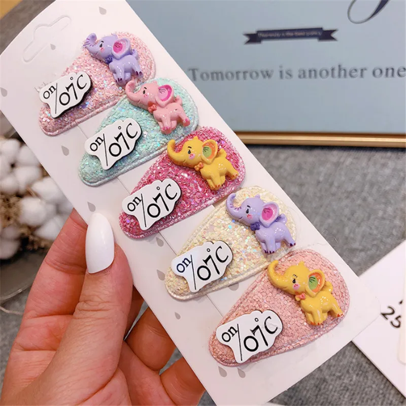 10 шт./партия девушка шпилька детские заколки для волос Искра Блестящий бант с