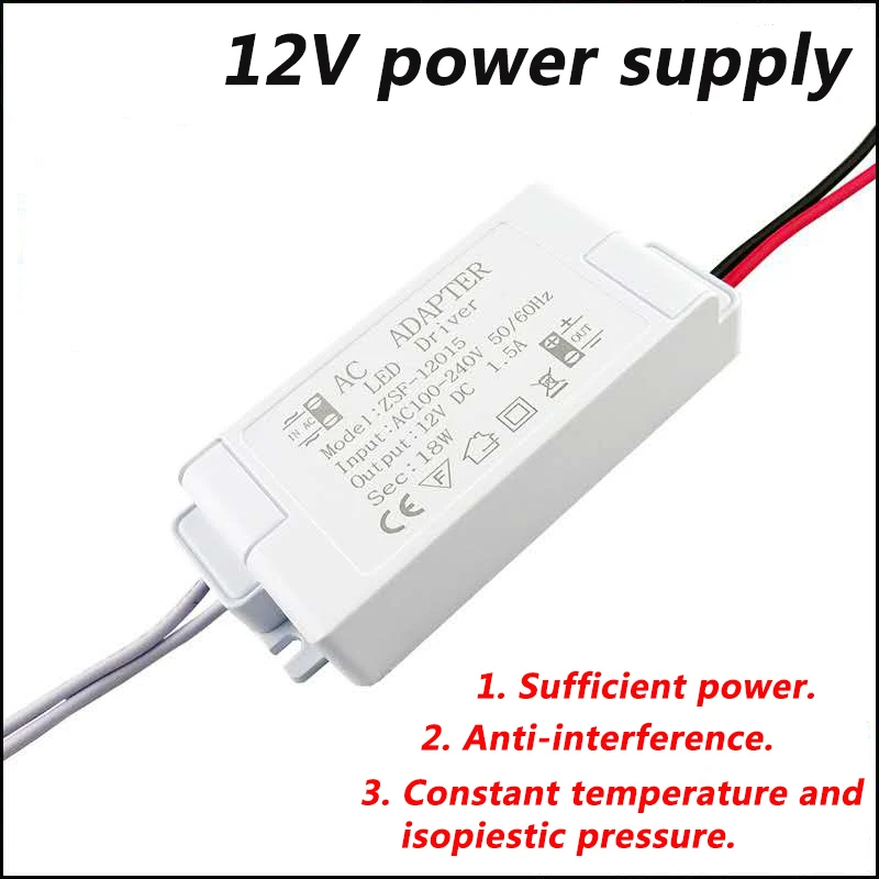

DALCAN LED Constant Voltage Power Supply Output DC12V 1-4A Driver Adapter AC 100-240V Lighting Transformer For LED Panel Light