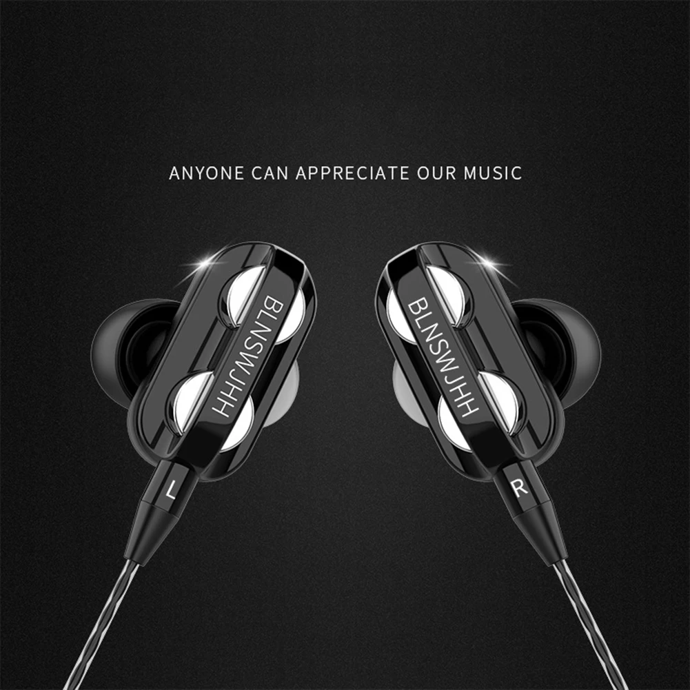 Профессиональные спортивные наушники двойные драйверы супер бас HiFi музыкальные