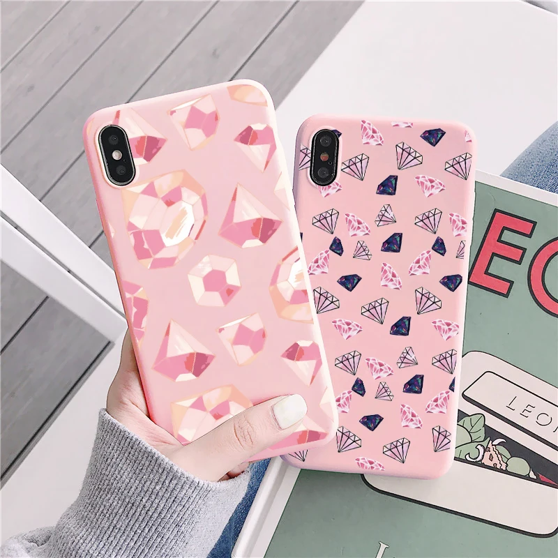 Розовый Алмазный телефонный чехол для iPhone 7 8 Plus SE2020 iphone 11 12 13 Pro Max X XR XS MAX