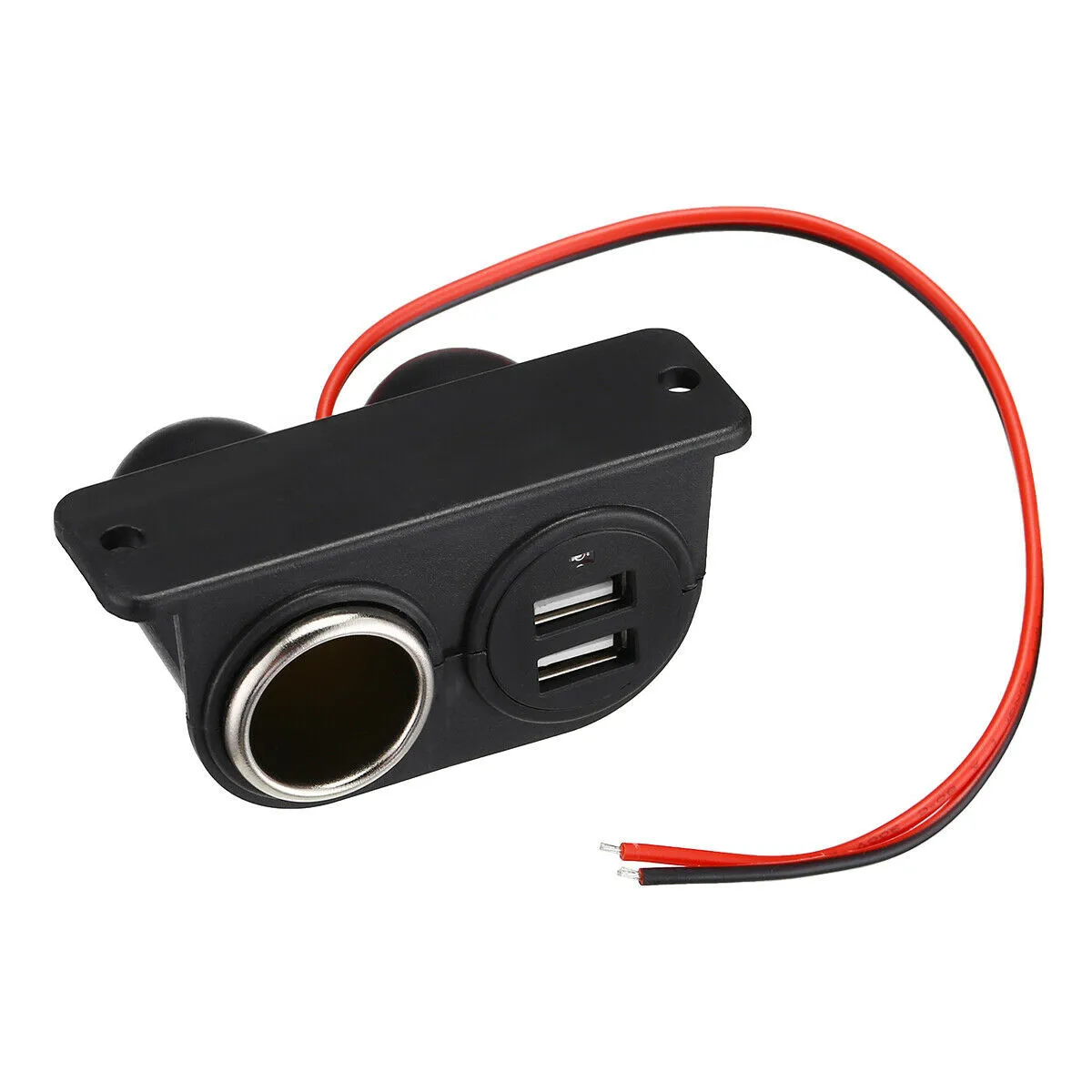Мощность адаптер розетка для автомобильного прикуривателя полезные 12V Черный Dual