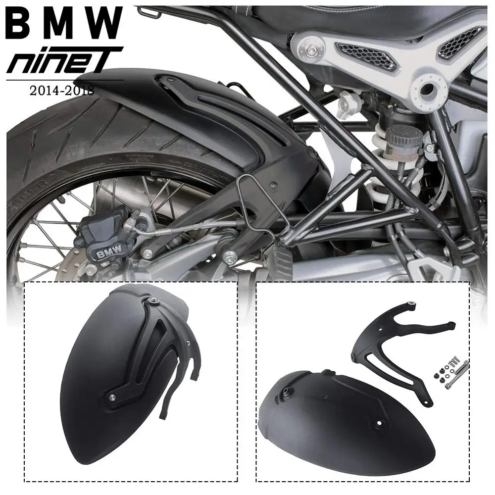 Черное заднее крыло Mudguard Mud Guard Tire Hugger Splash для BMW R NINE T R9T 9 Scrambler Pure/Racer 2014 2015 2016 2017 2018| |