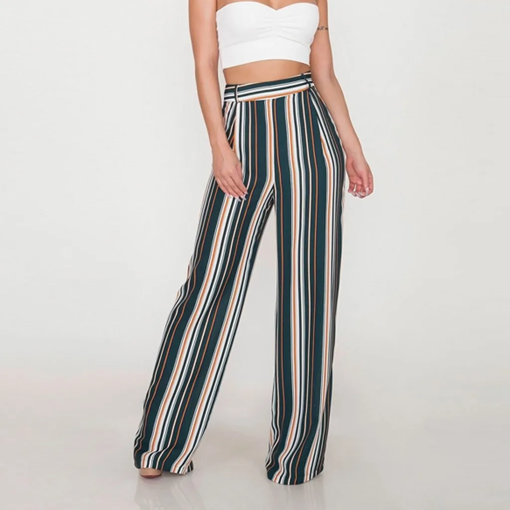 Черные плиссированные длинные брюки палаццо с поясом женские свободные