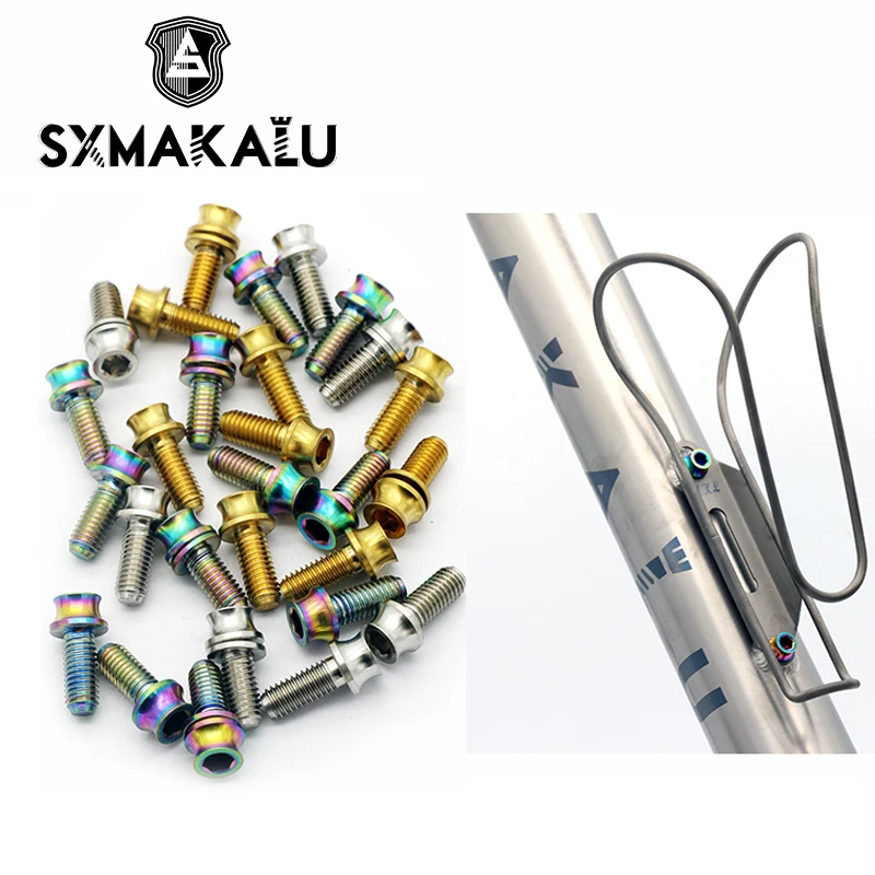 

2pcs Bicycle Bottle Cage Screws Ultra-Light Titanium Alloy Screw Bottle Cage Fixing Screws MTB Road Bike Accessories