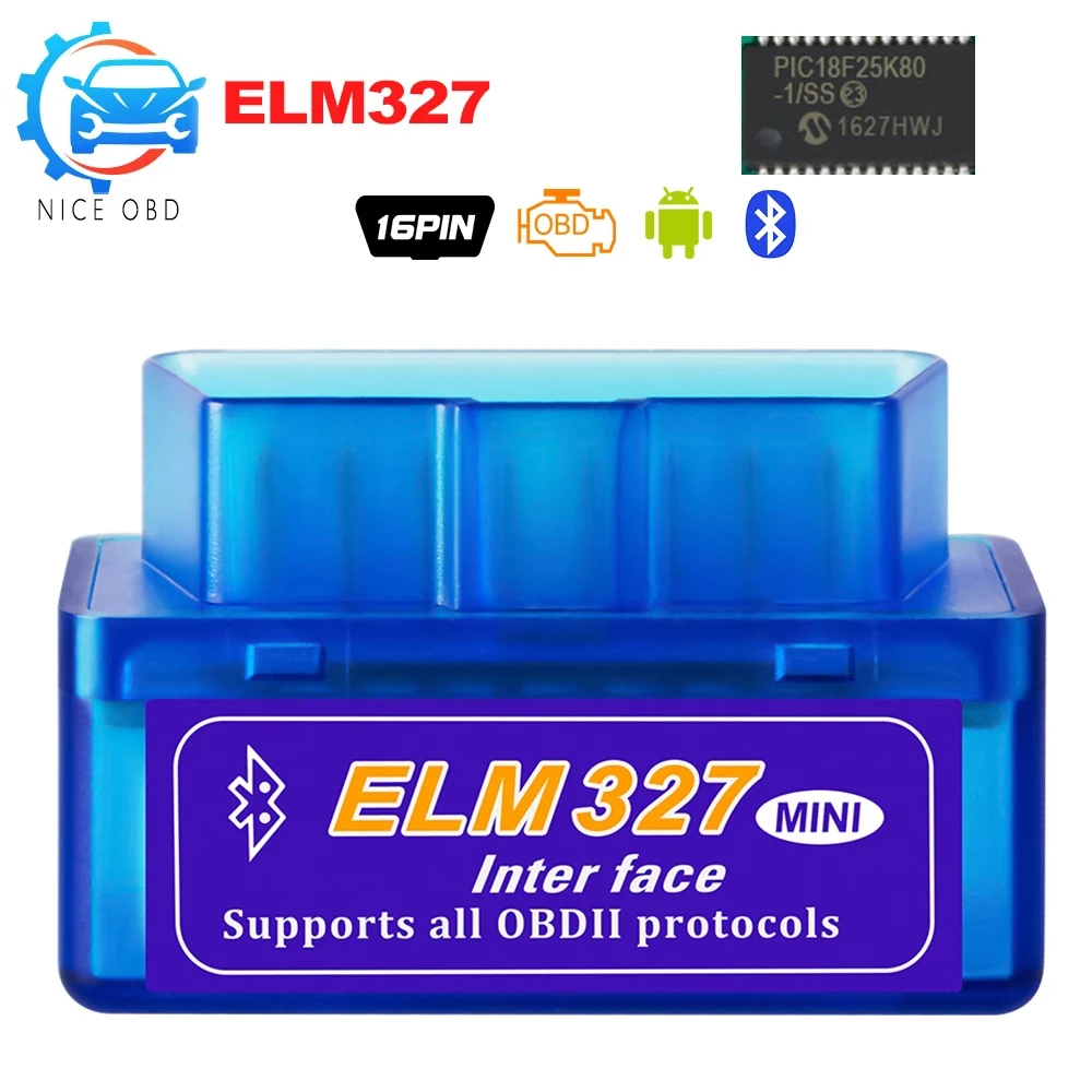 Супер Мини OBD2 ELM327 V1.5 чип PIC18F25k80 Bluetooth диагностический инструмент v 1 5 obd2 сканер elm 327