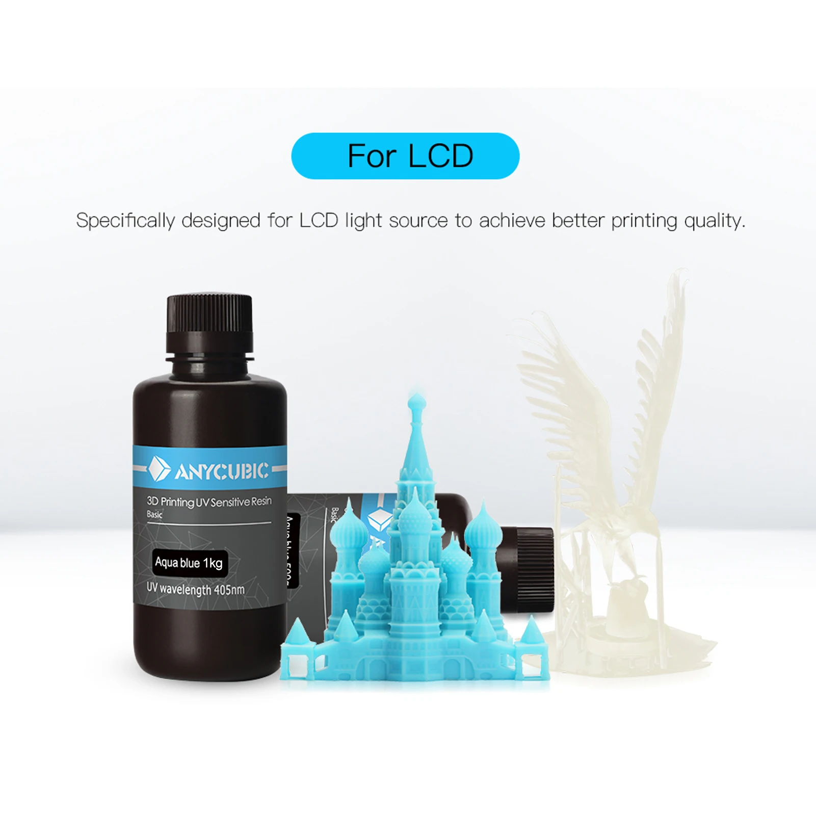 Фотополимер ANYCUBIC 500 г/1 кг/2 кг нм УФ-полимер для ЖК-экрана материал 3d-печати Photon/Photon