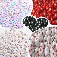 brand new acrylic five pointed star flat beads diy necklaces bracelets curtains home decorations 4mm7mm100pcs