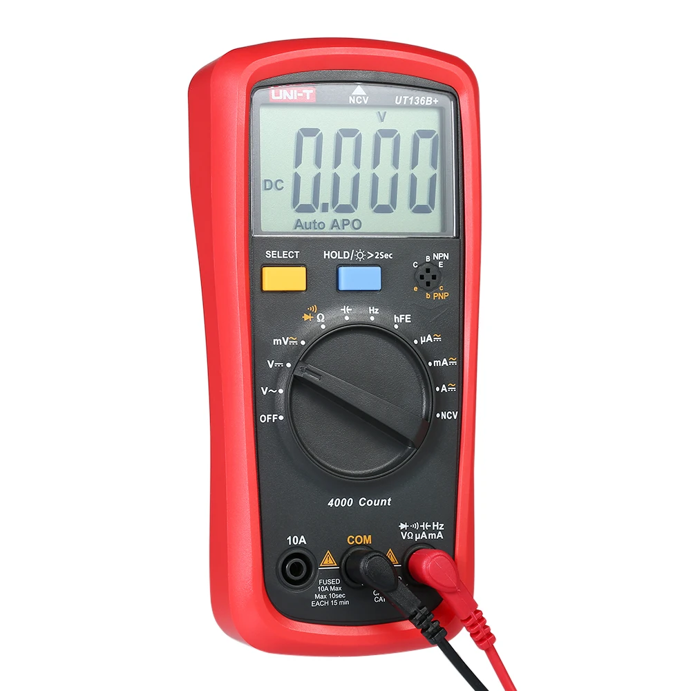 UNI T UT136B + цифровой мультиметр DMM AC DC Ohm конденсатор диодный тестер Удержание данных