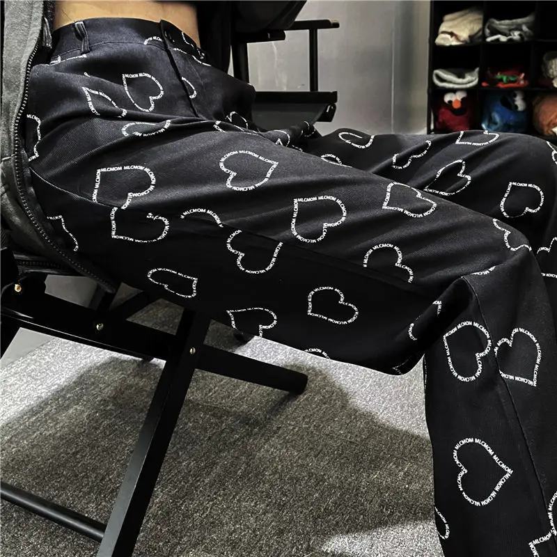 

Брюки женские с широкими штанинами, Модные свободные хип-хоп штаны с принтом и высокой талией, спортивные брюки с карманами, уличная одежда на лето