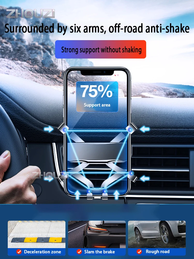 car mobile phone holder for honda civic 2016 2017 2018 2019 2020 2021 mounts gps stand gravity navigation bracket accessories free global shipping