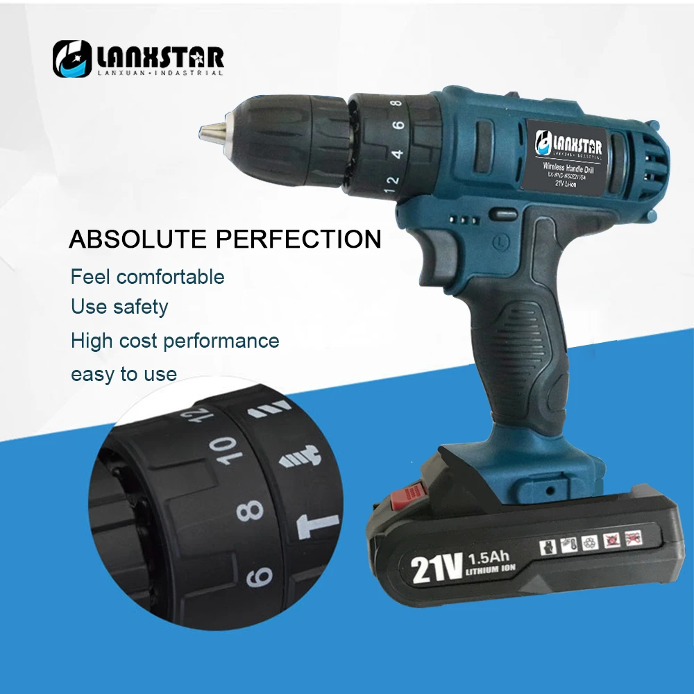 Шуруповерт Аккумуляторный ударный 21 в 2 скорости | Инструменты