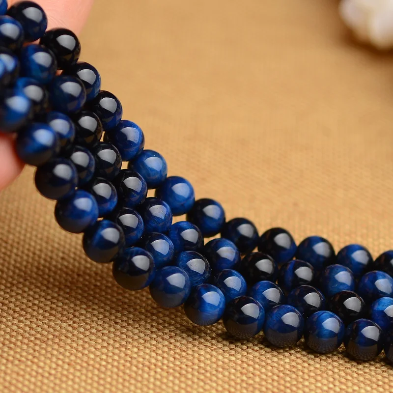 

Натуральные круглые синие тигровые бусины класса ААА из горячего дерева размером 6, 8, 10, 12 мм для изготовления ожерелий, браслетов, ювелирных...