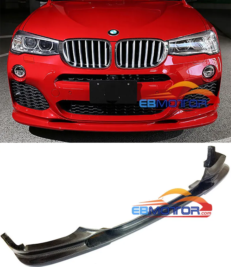 3D стиль настоящий карбоновый передний спойлер для BMW X4 F26 M Спортивная модель 2014UP