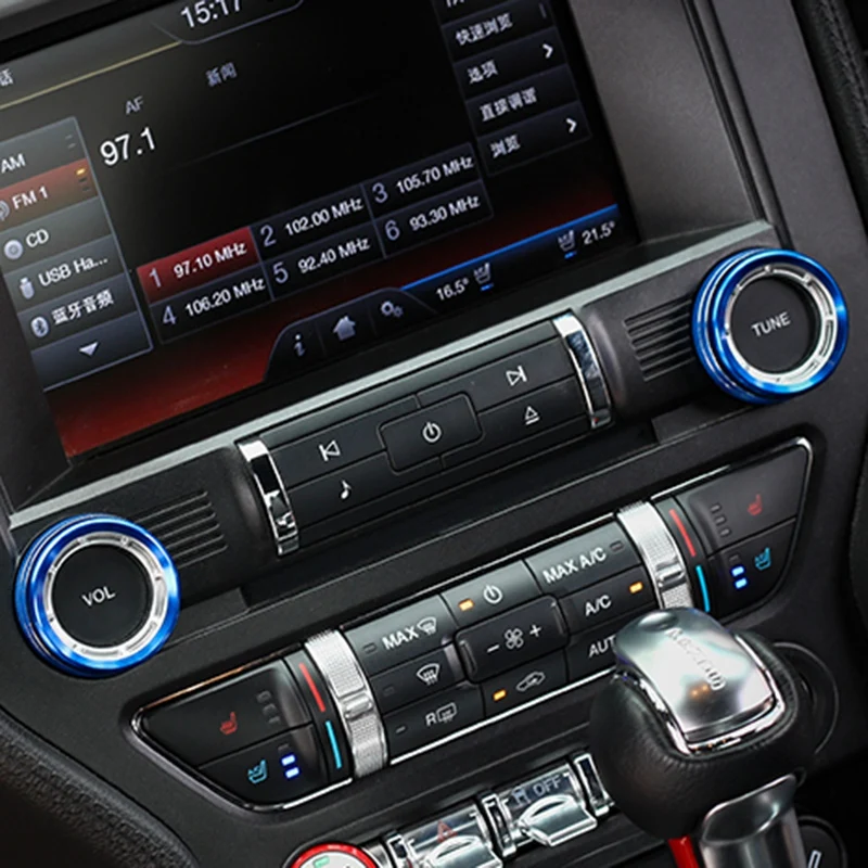 Автомобильный регулятор кондиционера для Ford Mustang 2015 2016 2017 2018 2019 поколения синий |
