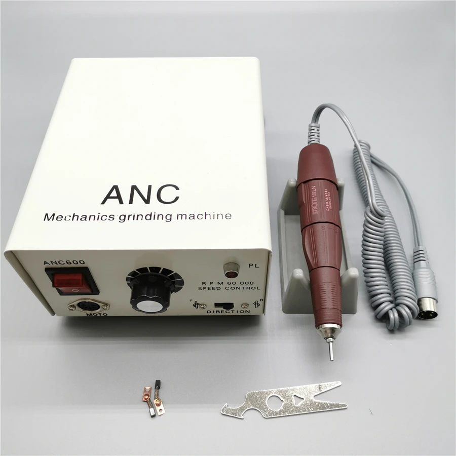 1 Set 102LN ANC600 45000 об/мин сильный 210 102LN красный микромотор наконечник марафон 100 Вт 60000 об/мин ANC600 блок управления электрический ногтей дрель машина комплект - Цвет: 1 Set 102LN ANC600
