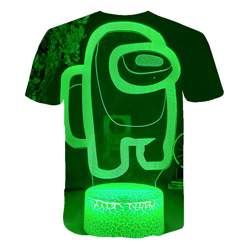 

2020 Among Us Game Children's T-Shirt 3D Cartoon Anime Boy Girl All-Match Tops O-Neck Slim t Shirt