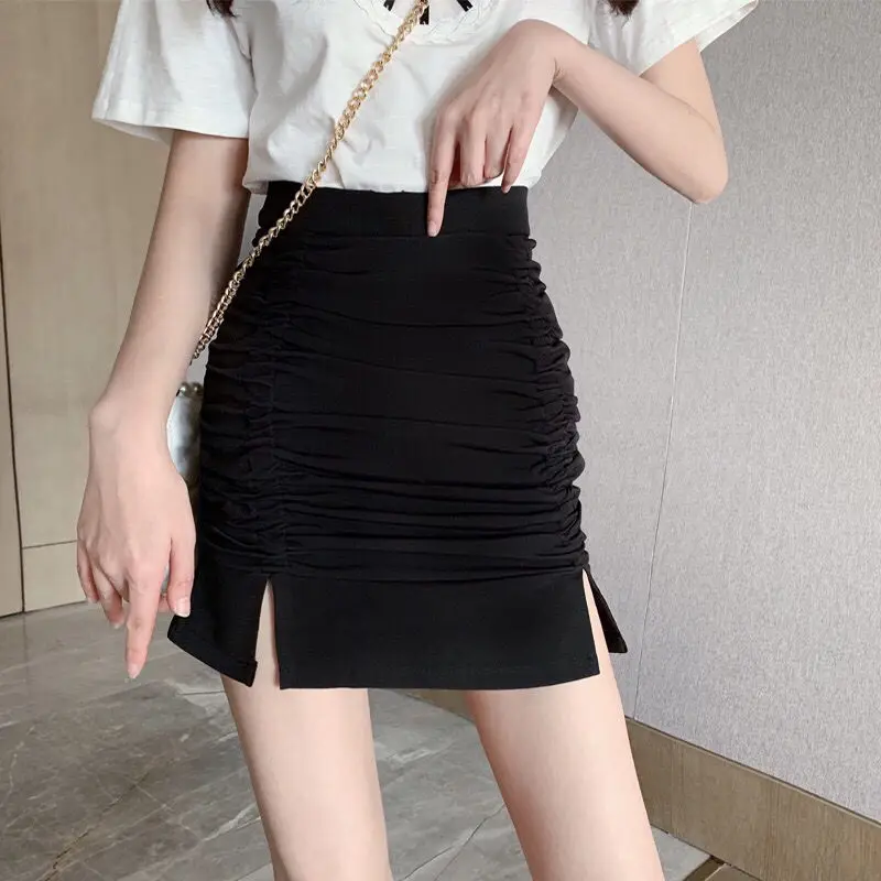 

MAGOGO Sexy Women High-Waist Skirt All-Match Irregular Hip A-Line Skirt