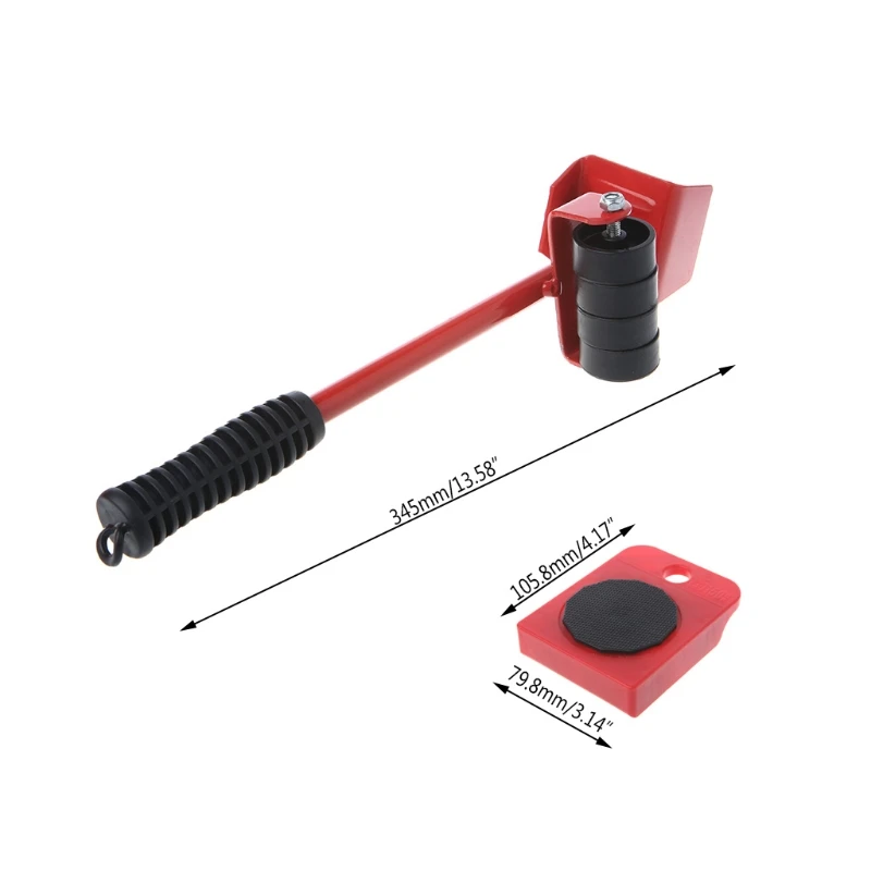 

5Pcs Furniture Transport Roller Set Removal Lifting Moving Tool Heavy Move House Dropshipping