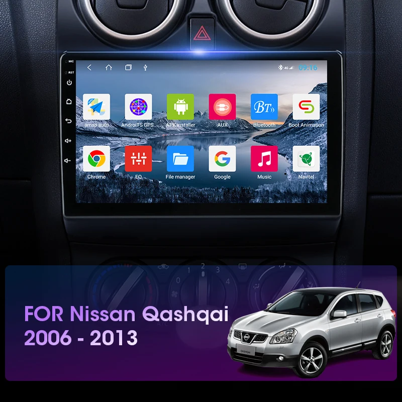 vtopek 9 4gwifi dsp 2din android car radio multimedia video player navigation gps for nissan qashqai 1 j10 2006 2013 head unit free global shipping