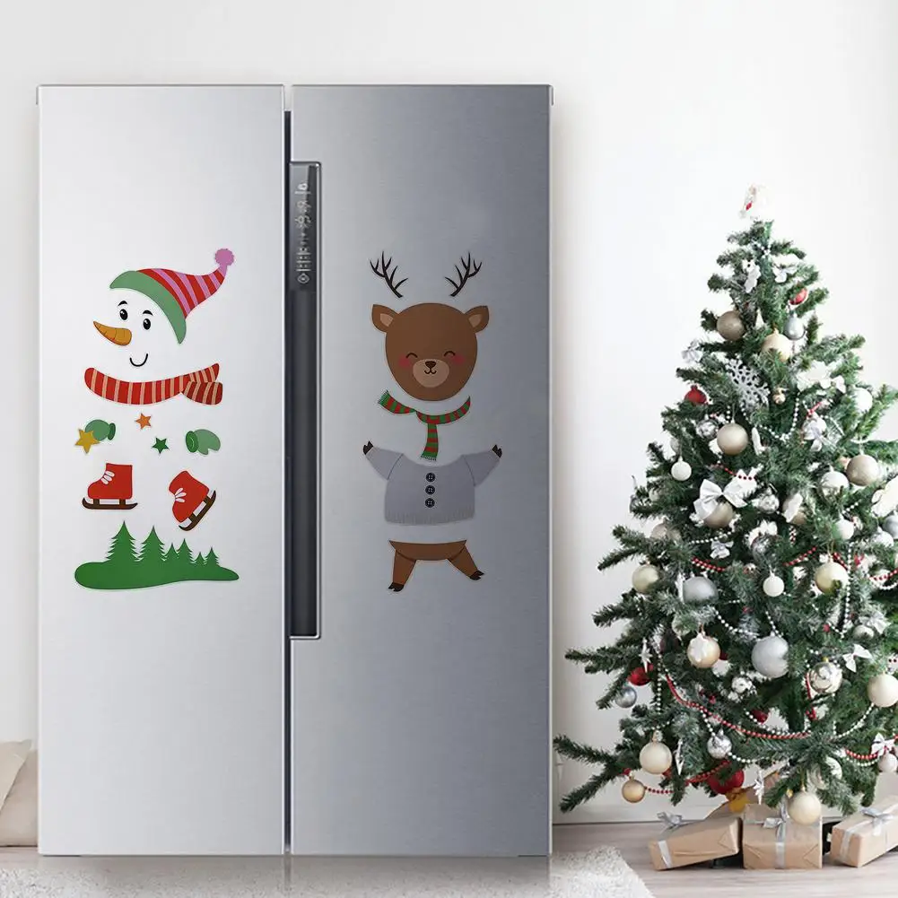 

Christmas Xmas Snowman Magnetic Refrigerator Stickers Merry Christmas Feliz Navidad Decor For Home 2022 Happy New Year Decor