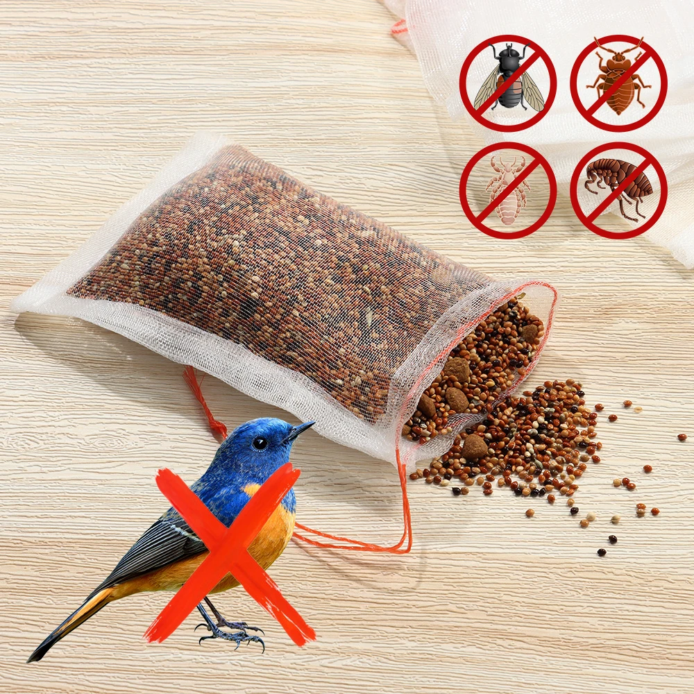 

10 Pcs Garden Vegetable Fruit Netting Drawstring Mesh Bag Protection Grow Grape Apples Bag Agricultural Pest Control Anti-Bird