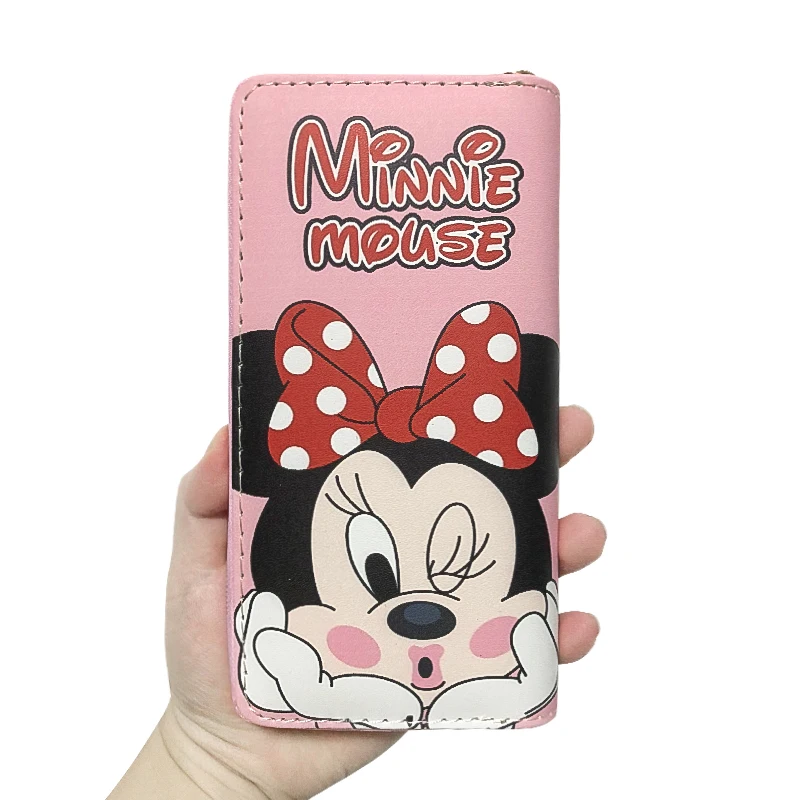 

Disney New Mickey Lady Wallet Cute Long Zipper PU Large Capacity Multi-card Slot High Quality Clutch Bag Anime Luxury Wallet