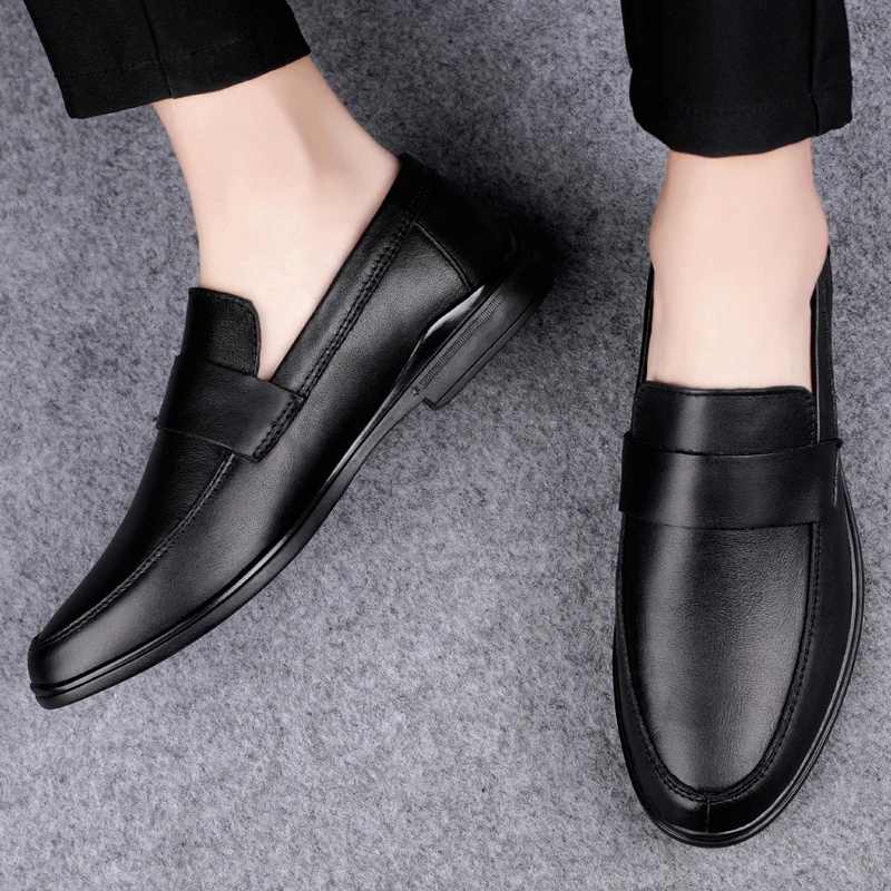 Мужская обувь из натуральной кожи повседневная Роскошная брендовая мужская на