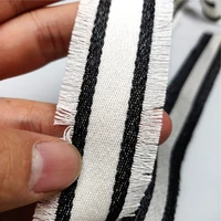 3 5 cm width tassel polyester webbing striped ribbons 3 yards handwork apparel sewing fabric accessories bias tape ruban stain