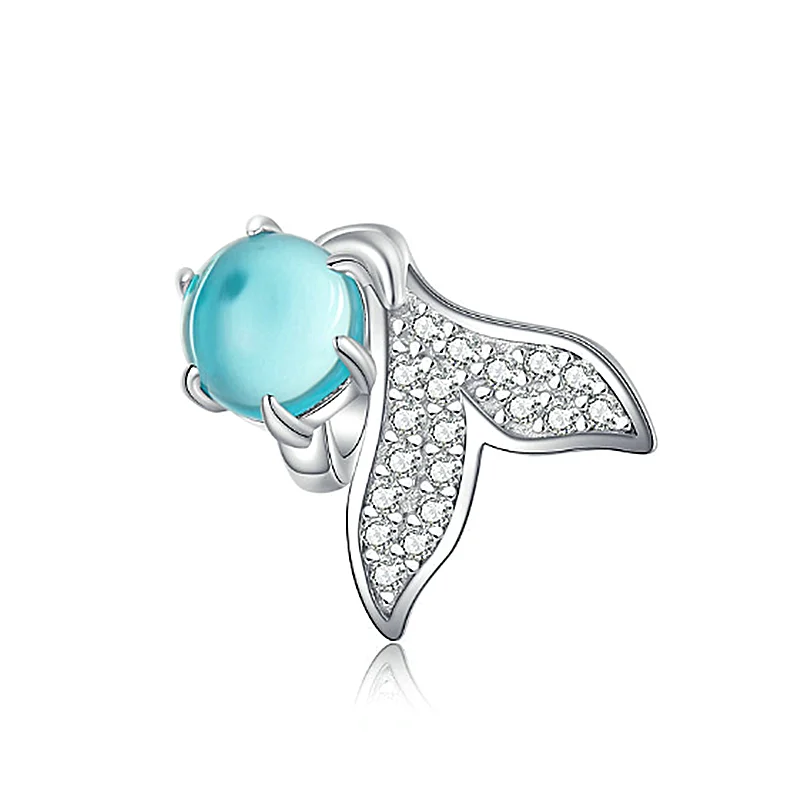 Лидер продаж подвеска в виде хвоста русалки оригинальный серебряный браслет 925 и