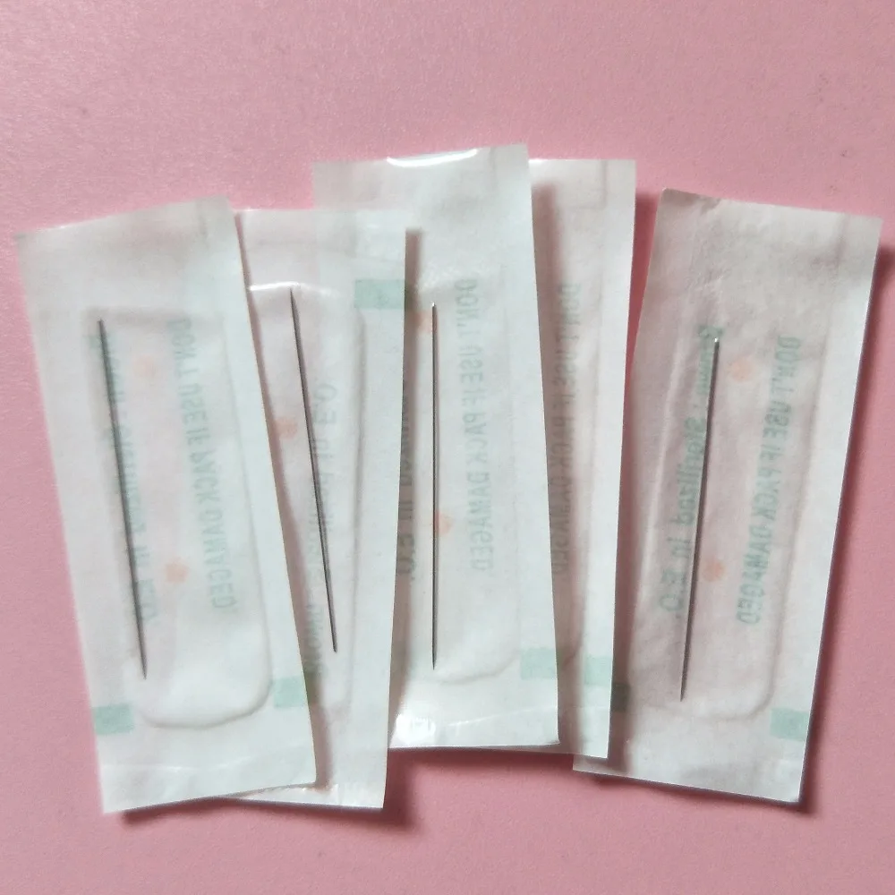 

100Pcs 1RL 0.4*50mm Single Tattoo Needles for Cosmetic Tattoo Makeup Eyebrow Tattoo Needles for Permanent Makeup Machine Tattoo