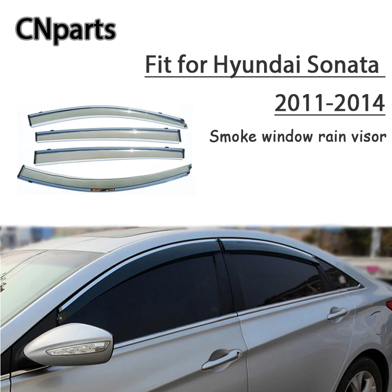 

Auto Parts 4pcs ABS For Hyundai Sonata 2011 2012 2013 2014 Car Smoke Window Sun Visor Keep Fresh Air convection Accessories