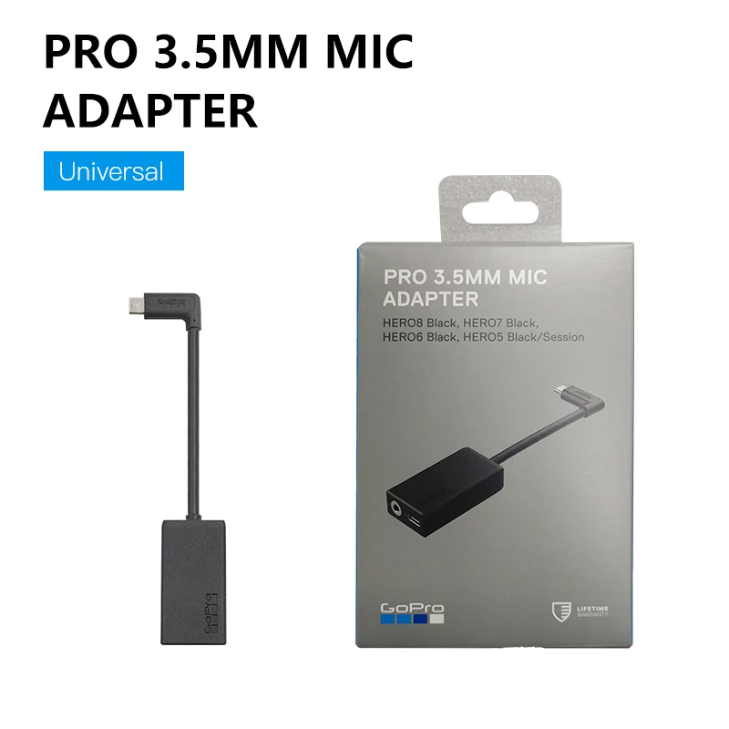 GoPro Pro 3 5 мм Mic адаптер для HERO 8 7 6 Black Hero Session AAMIC-001 Go официальный оригинальный