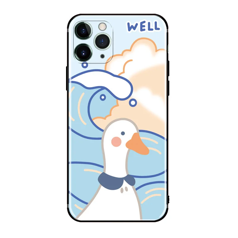 

Embossed cartoon silicone phone case is suitable for iPhone11 12Pro Max mini X XR XS XSMax 8 7 6PluS anti-fall protective cover