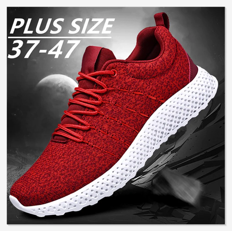 

Men Sneakers Rubber Running Shoes 2020 New Zapatos De Hombre Pure Colour Breathable Lightweight Plus Size 46 Shoes Men Spring