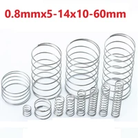 304 stainless steel compression spring compressed 0 8mm wire diameter return springs 10pcs