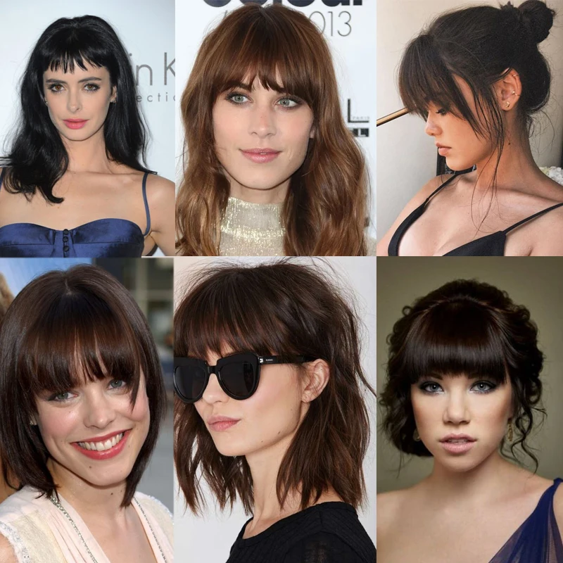 front bangs with fringe fringes straight synthetic natural stretch bangs lady bangs young beautiful girls bangs images - 6