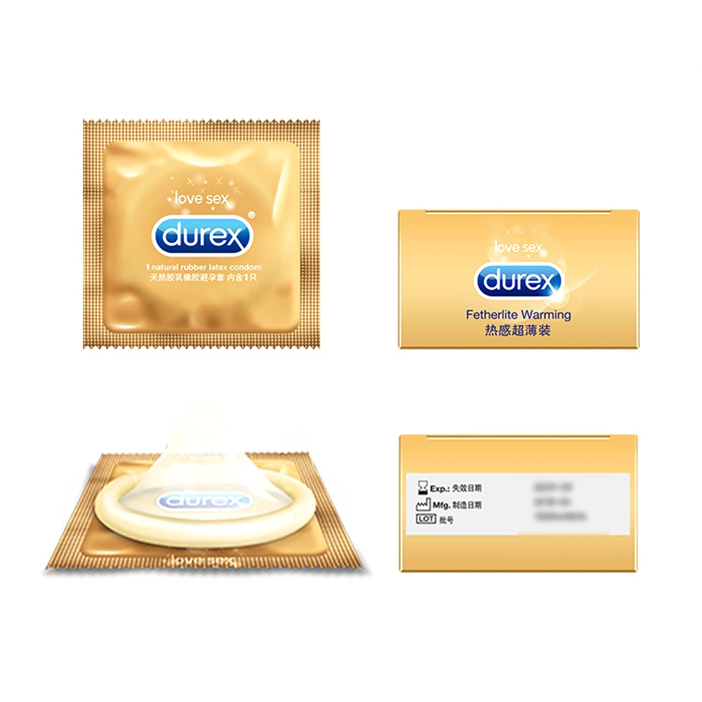 Ультратонкие презервативы Durex из натурального латекса интимные товары для