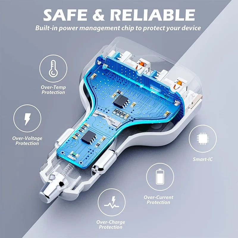 40w usb c fast car charger 4 ports car charger adapter dual type c pd 20w for iphone12 11 pro max samsung galaxy note20 android free global shipping
