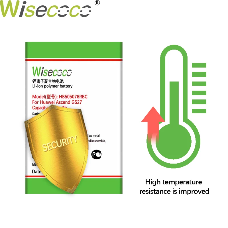 Wisecoco HB505076RBC 4150 мАч аккумулятором нового типа для Huawei A199 C8815 G606 G610 G700 G710 G716 G610S Y3 II 2