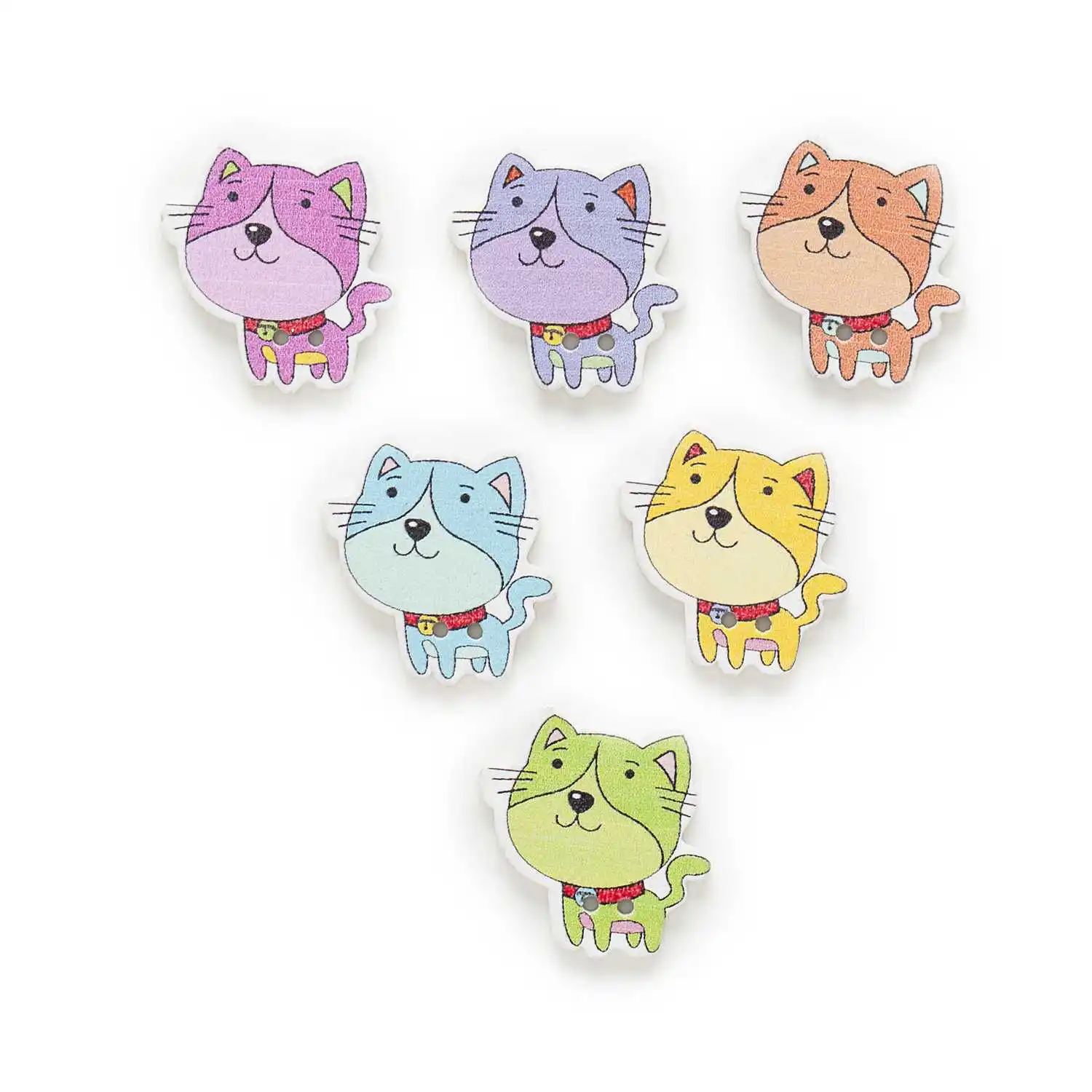 30 шт милый кот серии деревянные пуговицы для пришивания Скрапбукинг одежда