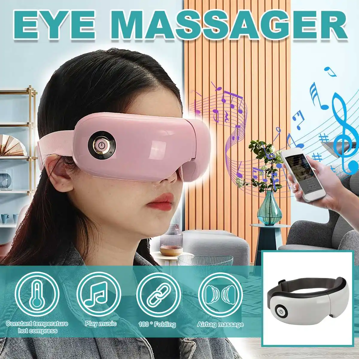 

Массажер для глаз с поддержкой Wi-Fi и 4D